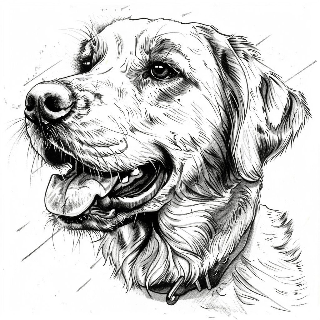 A Golden Retriever illustration